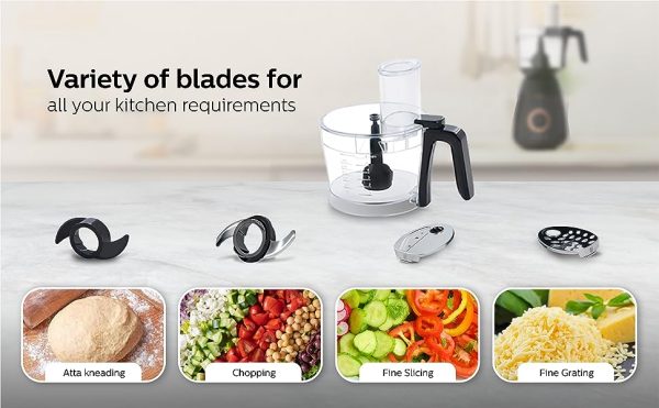 PHILIPS 750W Mixer Grinder with 4 Jars (HL7707/00, Black )