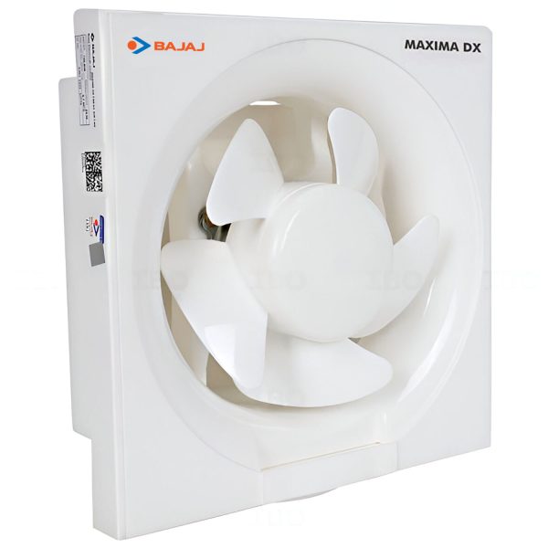 Bajaj 150MM (6 Inch) Exhaust Fan with Rust Proof Body and Dust Protection Back shutters, White, MAXIMA DLX