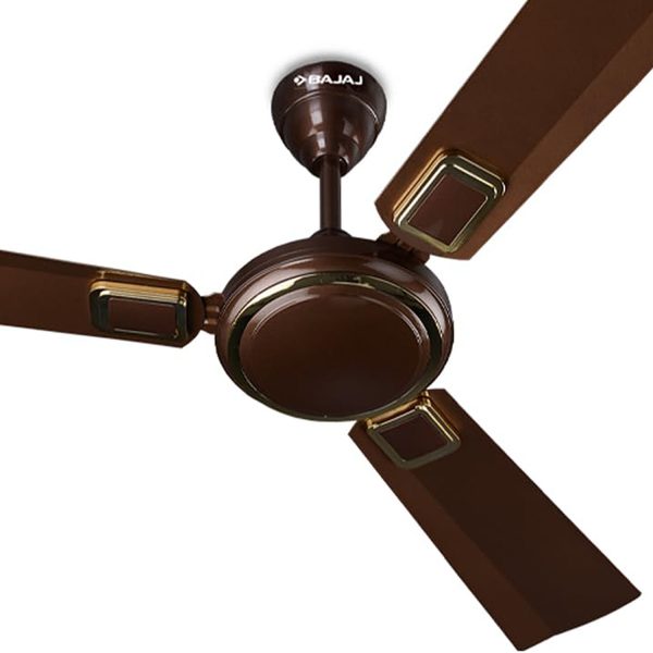 Bajaj 1200MM (48 Inch) Ceiling Fan with 100% Copper Motor and Alluminium Blades, Timber Golden, GRACE NEO BBD