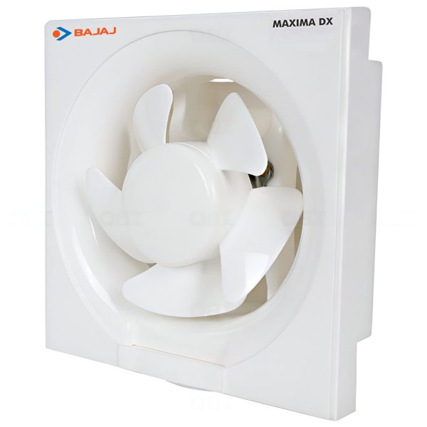 Bajaj 150MM (6 Inch) Exhaust Fan with Rust Proof Body and Dust Protection Back shutters, White, MAXIMA DLX