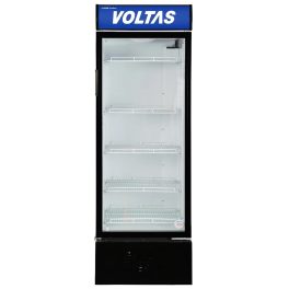 Voltas 450 Litre Single Door Visi Cooler with Tempered Glass, Black, VC450