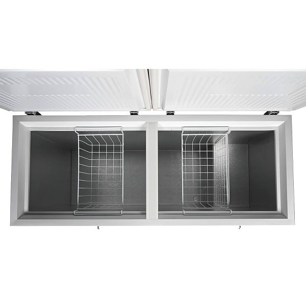 Elanpro 520 Litre Double Door Hard Top Combo Cooler with 5 Star Rating Energy Efficiency, White, EF555G