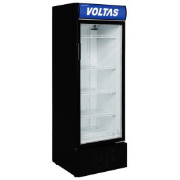Voltas 450 Litre Single Door Visi Cooler with Tempered Glass, Black, VC450