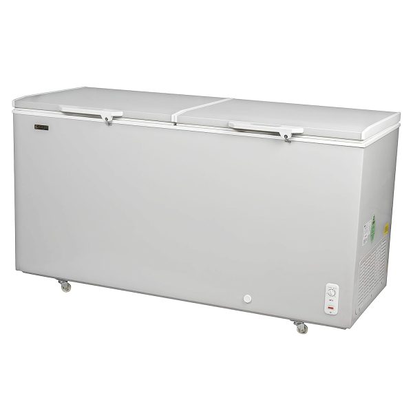 Elanpro 520 Litre Double Door Hard Top Combo Cooler with 5 Star Rating Energy Efficiency, White, EF555G