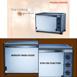 Morphy Richards 40 Liter OTG with 0-90 Minutes bypass Timer, Grey, OTG40RC-SS