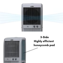 Symphony 70 Liter Desert Air Cooler with Honeycomb Pads and Powerful Fan, Grey, STORM 70XL