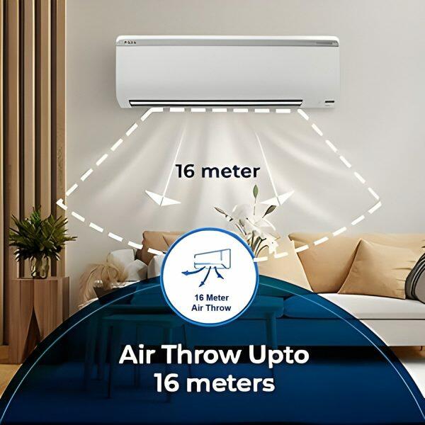 Daikin FTKM35UV 1 Ton 5 Star Inverter Split AC with 16 Meters Air Throw PM 2.5 Filter, White