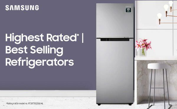 Samsung 236L Double Door Refrigerator (RT28C3021GS/HL, Grey Silver)