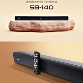 Akai SB140, 2.1 Channel Soundbar with 140 Watts Wired Subwoofer for Extra Deep Bass, Black