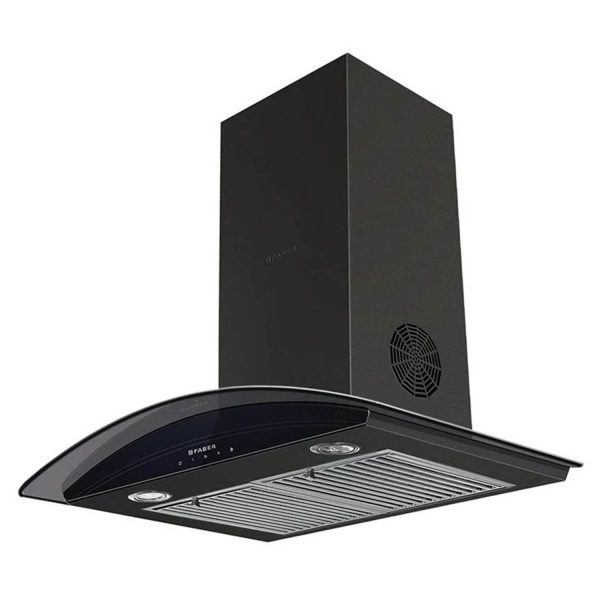 Faber 60 CM Chimney (HOOD FEEL 3D T2S2 BK TC LTW 60, Black)