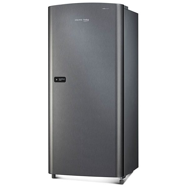Voltas Beko RDC208E/S0XIR, 175 Litre 1 Star Single Door With Toughened Glass Shelves, Silver