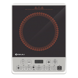 Bajaj Majesty ICX Pearl, 1900 Watt Induction Cooktop with Pan Sensor, Voltage Pro Technology and 8 Pre Set Menus, Black