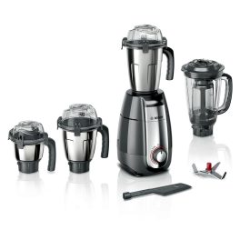 Bosch MGM8842GIN, 1000 Watt 4 Jar Mixer Grinder with Stone Pounding Technology and 5 Year Motor Warranty, Grey