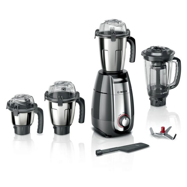 Bosch MGM8842GIN, 1000 Watt 4 Jar Mixer Grinder with Stone Pounding Technology and 5 Year Motor Warranty, Grey
