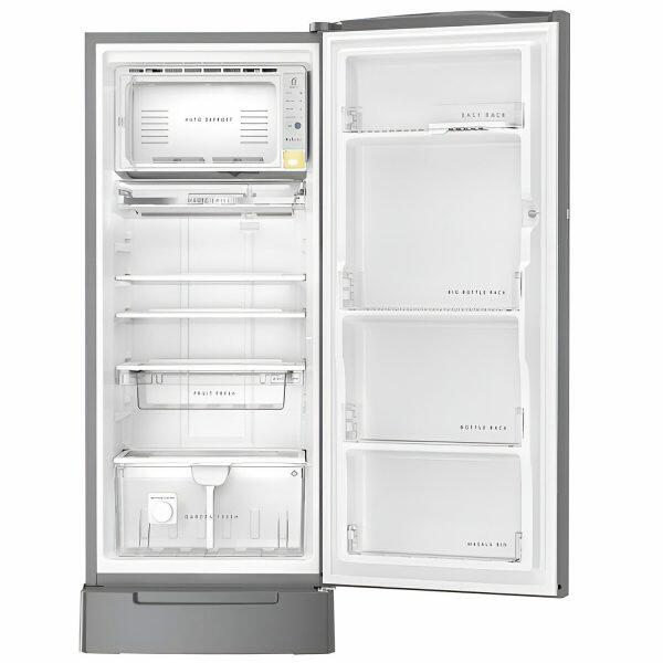 Whirlpool 215 Impro Roy 3S, 192 Litre 3 Star Single Door Refrigerator with Base Drawer, Stabilizer Free Operation and Upto 7 Days Garden Freshness, Cool Illusia