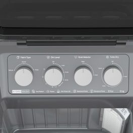 Whirlpool Hydro Wash Elite 9, 9 KG Semi Automatic Machine with Soft Close Lid and 3D Wave Technology Waterproof and Shockproof Panel, Grey