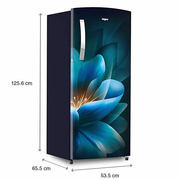Whirlpool 215 Impro Prm, 192 Litre 3 Star Single Door Refrigerator with Fast Ice Making and Upto 7 Days of Garden Freshness, Saphire Forest