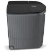 Whirlpool Hydro Wash Elite 9, 9 KG Semi Automatic Machine with Soft Close Lid and 3D Wave Technology Waterproof and Shockproof Panel, Grey