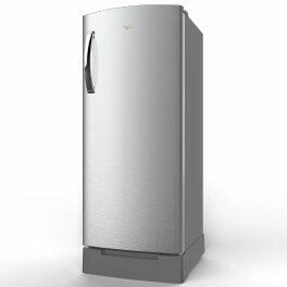 Whirlpool 260 Impro Roy Inv, 236 Litre 3 Star Single Door Refrigerator with Inverter Compressor, Base Drawer, 4-in-1 Cooling Modes and 1 Hour Icing Technology, Alpha Steel