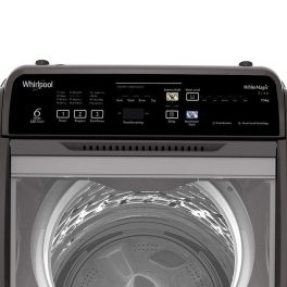 Whirlpool Whitemagic Elite Plus, 7.5 KG Fully Automatic Top Load Machine with Hard Water Wash, Zero Pressure Fill and 5 Star Rating, Grey