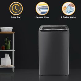 Whirlpool Whitemagic Elite Plus, 7.5 KG Fully Automatic Top Load Machine with Hard Water Wash, Zero Pressure Fill and 5 Star Rating, Grey