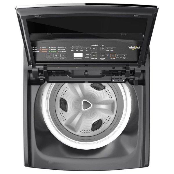 Whirlpool Stainwash Pro H, 5 Star Fully Automatic Top Load Machine with In Built Heater, Zero Pressure Fill Technology and Hard Water Wash, Grey