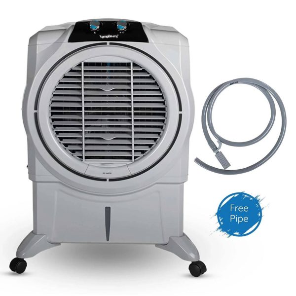 Symphony 75 Liter Desert Air Cooler with Honeycomb Pad and Powerful Fan, Grey, Sumo 75XL