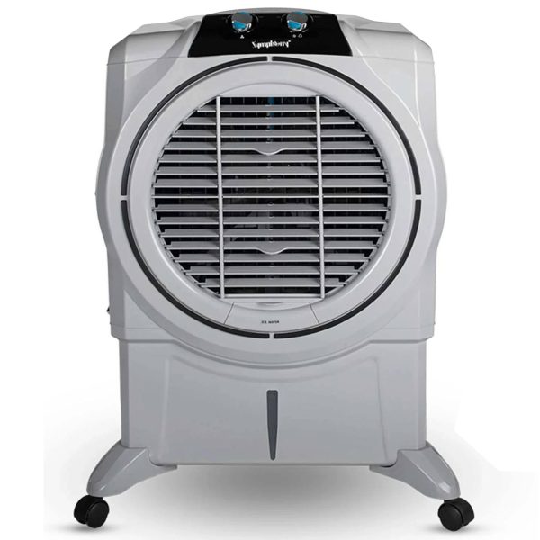 Symphony 75 Liter Desert Air Cooler with Honeycomb Pad and Powerful Fan, Grey, Sumo 75XL