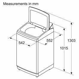 Bosch WOE703SOIN, 7 KG Fully Automatic Top Load Machine with Jog Dial and Soft Close Door, Silver