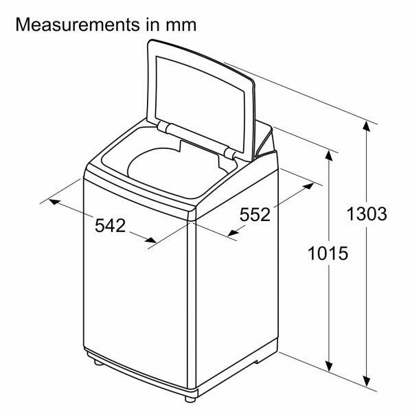 Bosch WOI755ROIN, 7.5 KG Fully Automatic Top Load with Jog Dial and Powerwave Wash System, Red
