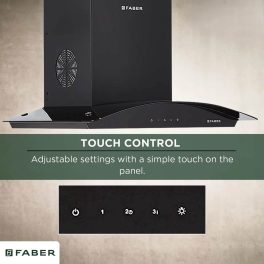 Faber 60 CM Chimney (HOOD FEEL 3D T2S2 BK TC LTW 60, Black)