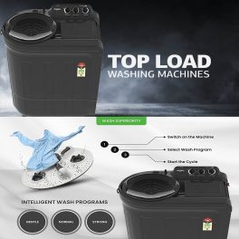 Whirlpool Ace Super Soak 7, 7.5 KG Semi Automatic Machine with In built Scrubber and Rust and Corrosion Free Body, Grey Dazzle