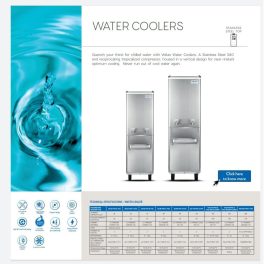 Voltas 15/20 FSS, 15 Litre Cooling Capacity Water Cooler with Fully Stainless Steel Body, Silver