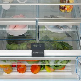 Bosch KGN56LB42I, 508 Litre 2 Star Bottom Freezer Refrigerator, Black Glass