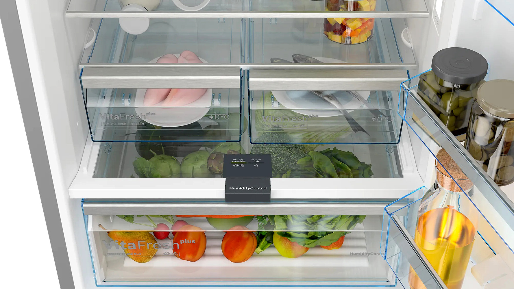 Bosch KGN56LB42I, 508 Litre 2 Star Bottom Freezer Refrigerator, Black Glass Bosch KGN56LB42I, 508 Litre 2 Star Bottom Freezer Refrigerator, Black Glass