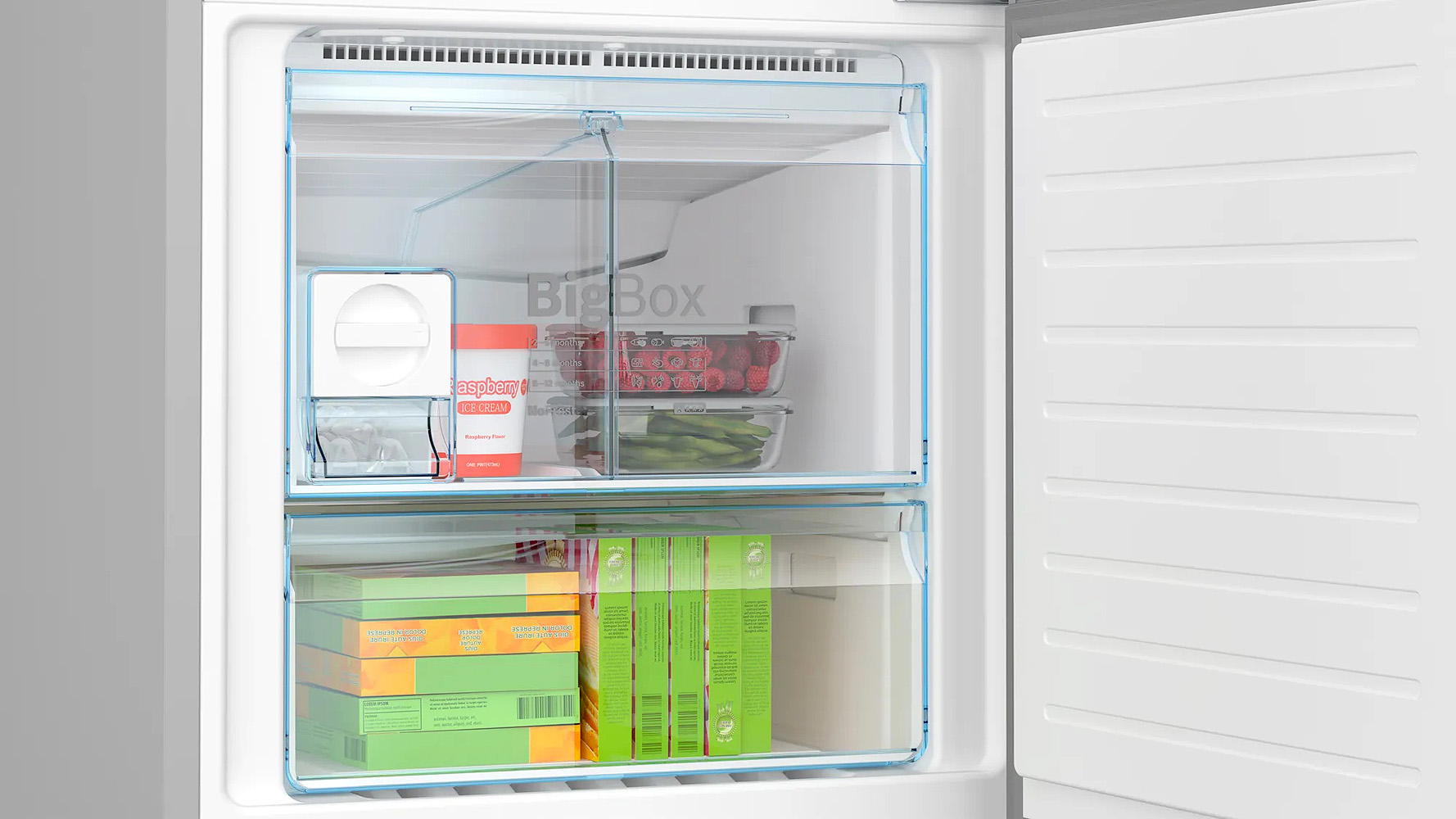 Bosch KGN56LB42I, 508 Litre 2 Star Bottom Freezer Refrigerator, Black Glass Bosch KGN56LB42I, 508 Litre 2 Star Bottom Freezer Refrigerator, Black Glass