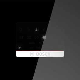 Bosch KGN56LB42I, 508 Litre 2 Star Bottom Freezer Refrigerator, Black Glass
