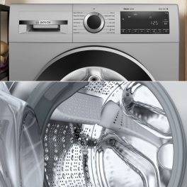 Bosch WGA1420SIN, 9 KG 1200 RPM Fully Automatic Front Load 5 Star Rated Machine with Stain Wash Selection with 8 Programes, Shiny Steel