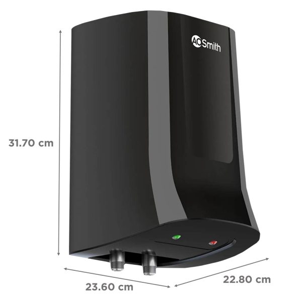 AO Smith Minibot, 3 Litre Instant Water Heater with 8 Pressure Bar and Stylish Design, Black
