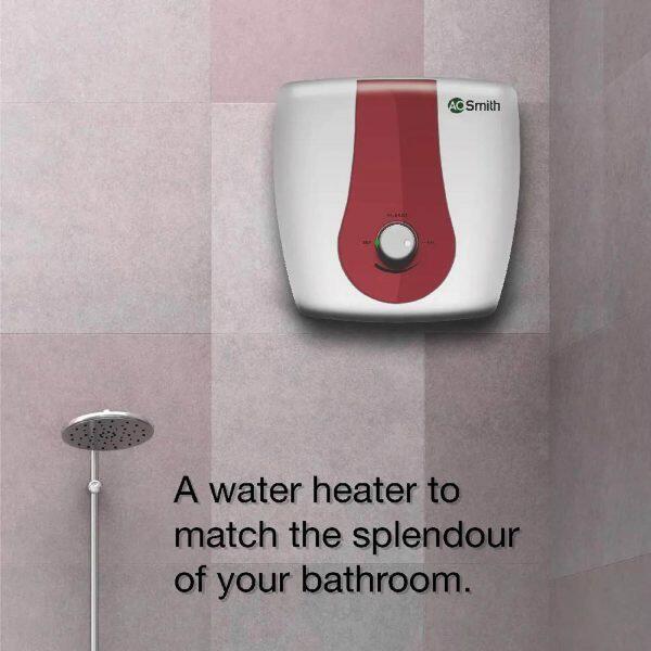 AO Smith Xpress, 6 Litre 5 Star Vertical Storage Geyser with Adjustable Thermostat Knob, White