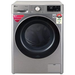 LG FHV1207ZWP, 7 KG 1200 RPM Front Load with AI 6 Motion Direct Drive and Steam, Silver