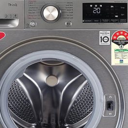 LG FHV1207ZWP, 7 KG 1200 RPM Front Load with AI 6 Motion Direct Drive and Steam, Silver