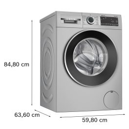 Bosch WGA1420SIN, 9 KG 1200 RPM Fully Automatic Front Load 5 Star Rated Machine with Stain Wash Selection with 8 Programes, Shiny Steel