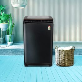 Voltas Beko WTL65VPBGX, 6.5 KG Fully Automatic Top Load Machine with Side Waterfall, Baffle Filter and Soft Close Lid, Black