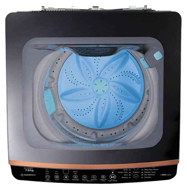 Voltas Beko WTL65VPBGX, 6.5 KG Fully Automatic Top Load Machine with Side Waterfall, Baffle Filter and Soft Close Lid, Black