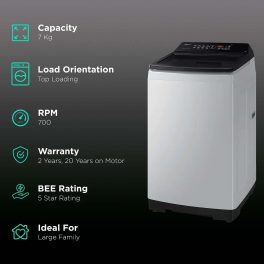 Samsung WA70BG4441BYTL, 7 KG Fully Automatic Top Load Machine with Digital Inverter, Lavender Gray