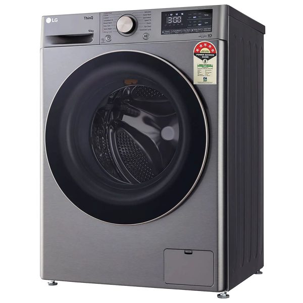 LG FHP1410Z7P, 10 KG 1400 RPM Fully Automatic Front Load Machine with Direct Drive Motor, Steam+ and LG ThinQ, Silver