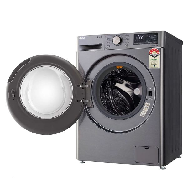 LG FHP1410Z7P, 10 KG 1400 RPM Fully Automatic Front Load Machine with Direct Drive Motor, Steam+ and LG ThinQ, Silver