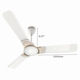 Atomberg 1200MM (48 Inch) BLDC Ceiling Fan with IOT and Remote and LED Indicators, Snow White, ERICA SMART