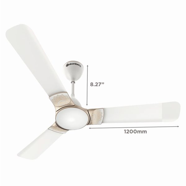 Atomberg 1200MM (48 Inch) BLDC Ceiling Fan with IOT and Remote and LED Indicators, Snow White, ERICA SMART